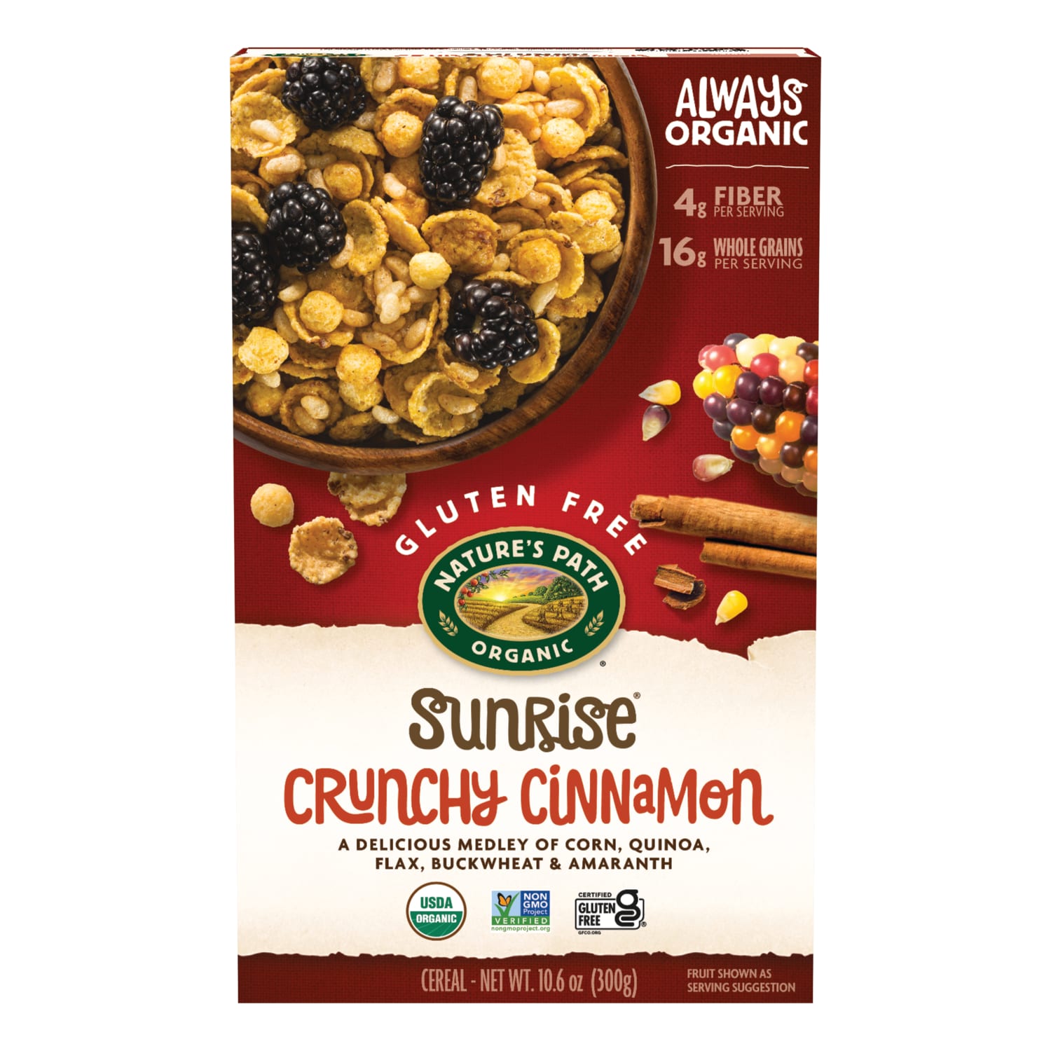 Nature's Path Organic Crunchy Sunrise Cinnamon Cereal 10oz Box