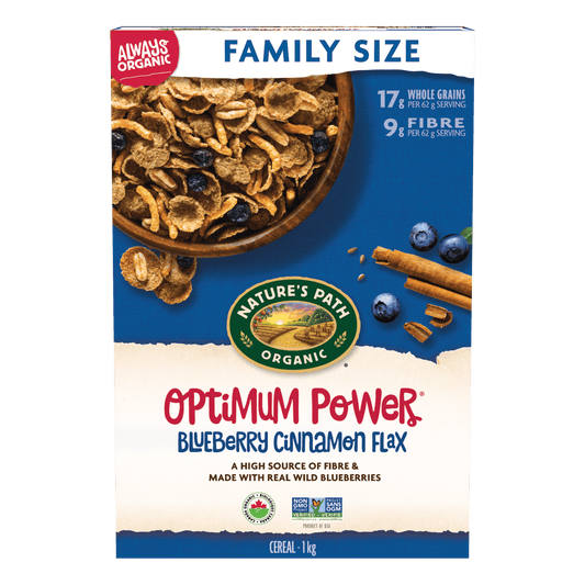 Optimum Power Blueberry Cinnamon Flax Cereal, 1 kg Box