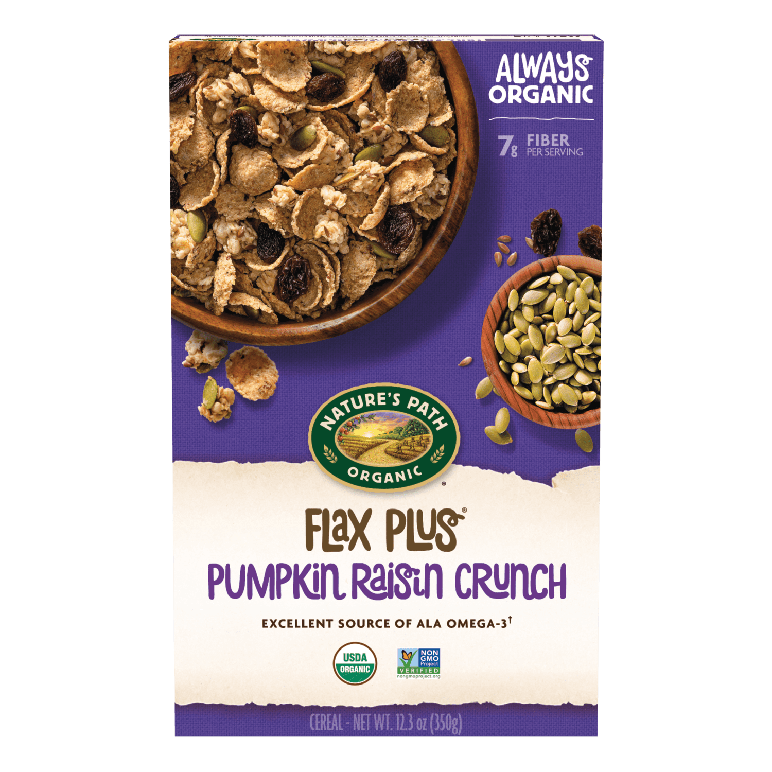 Flax Plus Pumpkin Raisin Crunch Cereal