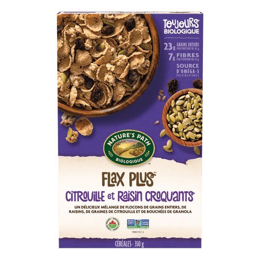 Flax Plus Pumpkin Raisin Crunch Cereal, 350 g Boîte