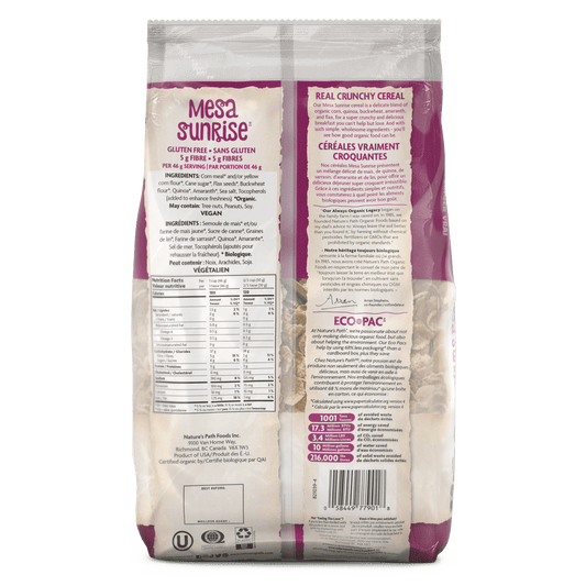 Mesa Sunrise Cereal, 750 g de Terre conviviale Sac