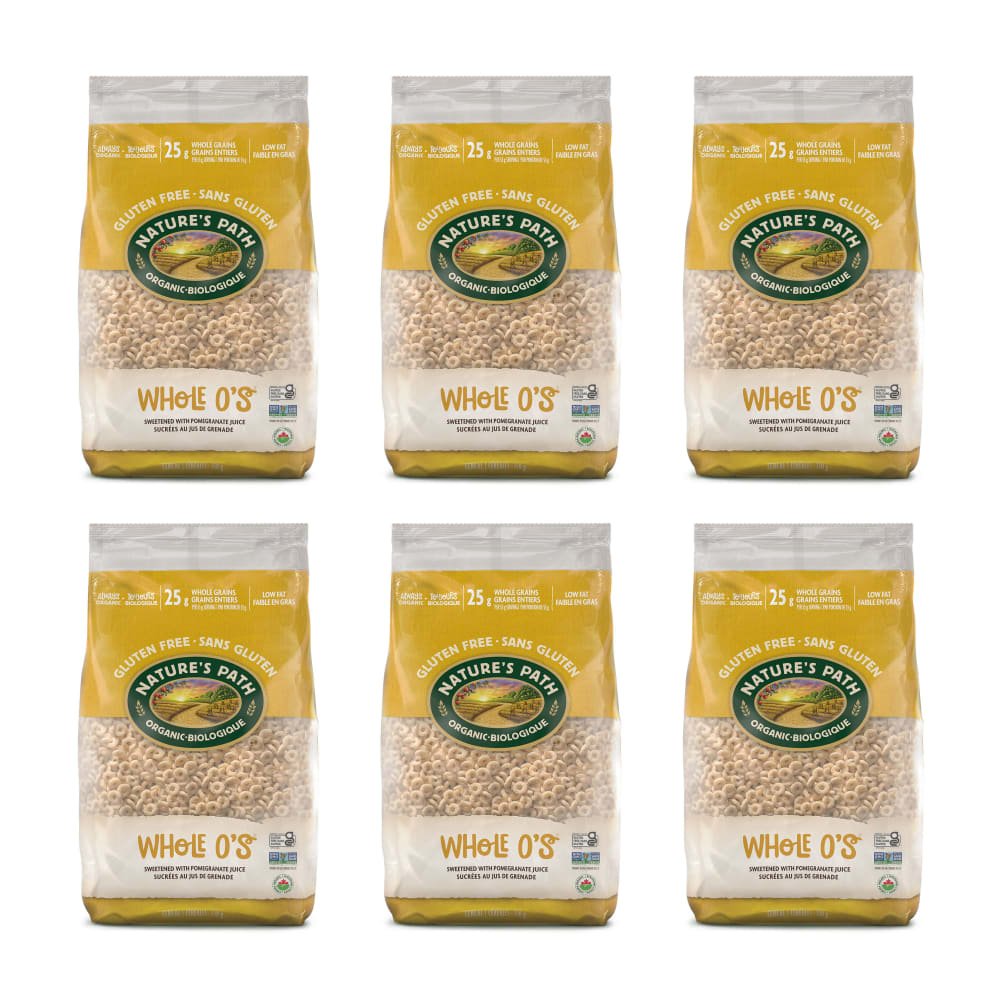 Pack of 6, Nature's Path Organic Whole O'S Cereal 750g EcoPac Bag