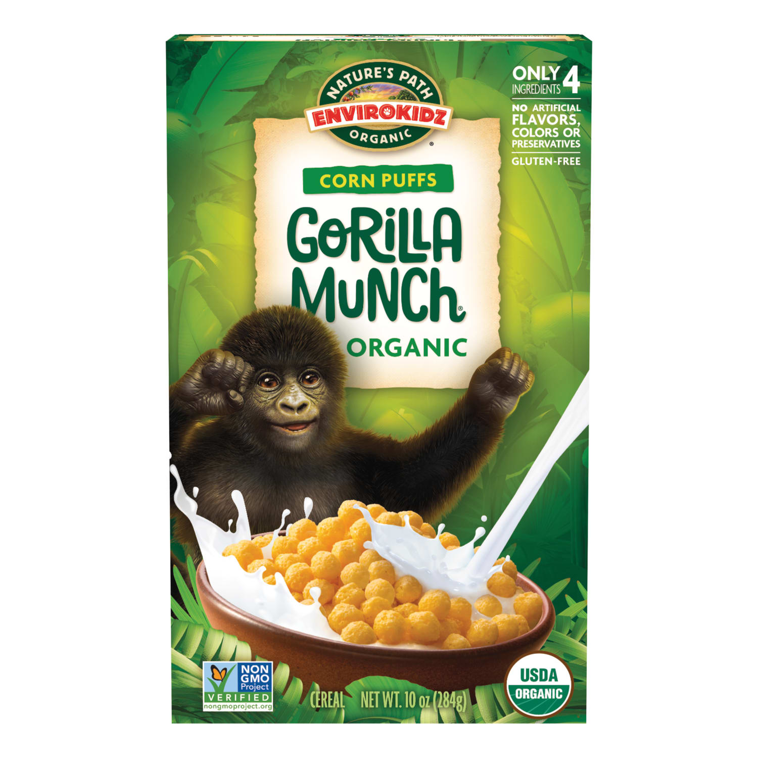 Nature's Path EnviroKidz Organic Gorilla Munch Cold Cereal 10oz Box