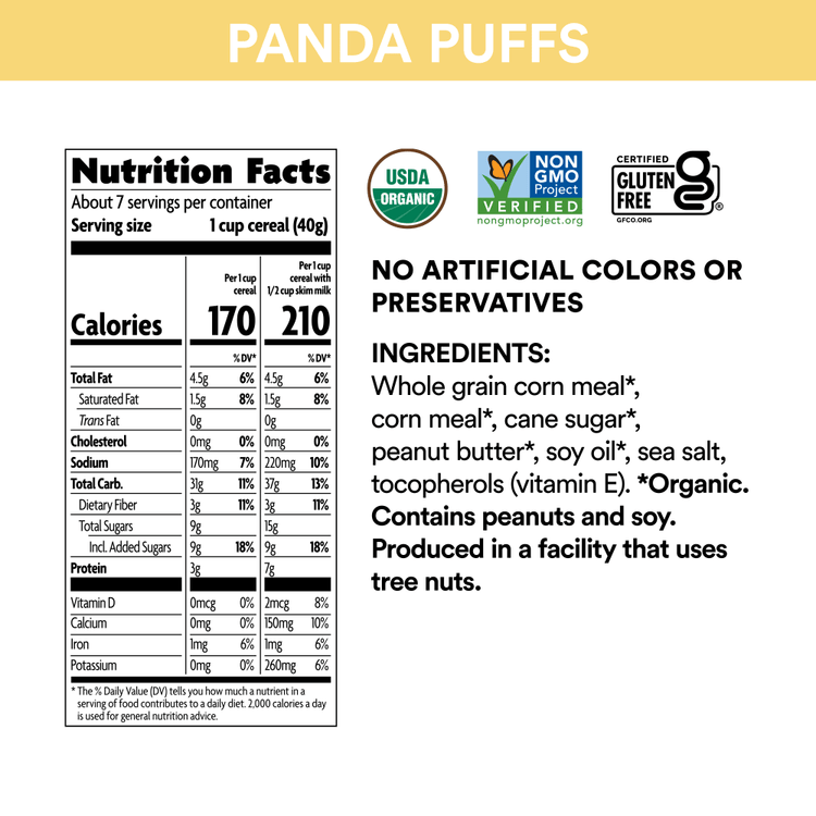 Panda Puffs Cereal