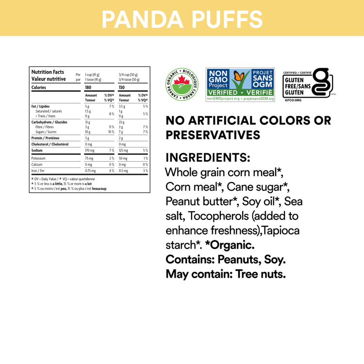 Panda Puffs Cereal, 300 g Box