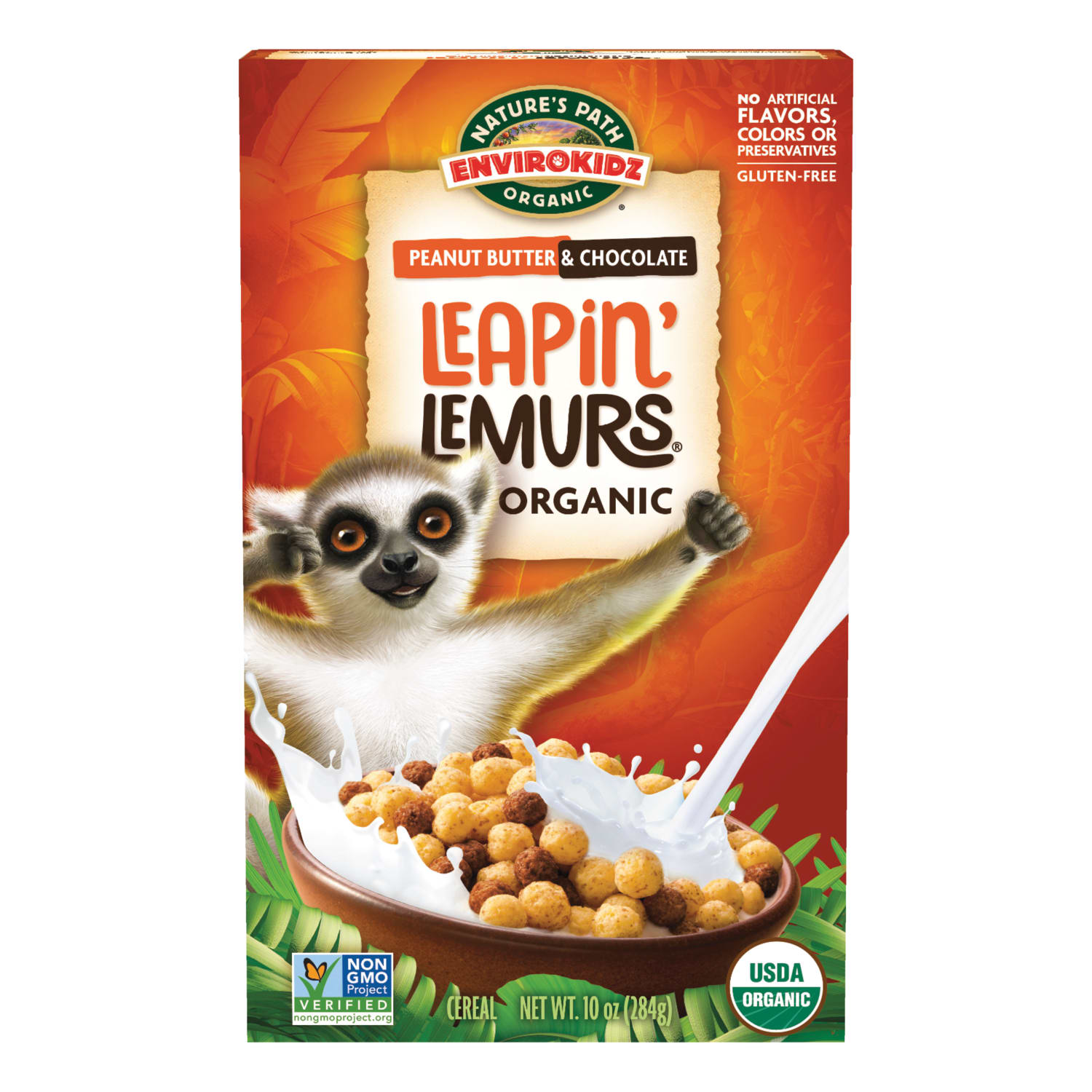 Nature's Path EnviroKidz Organic Leapin' Lemurs Cold Cereal 10oz Box