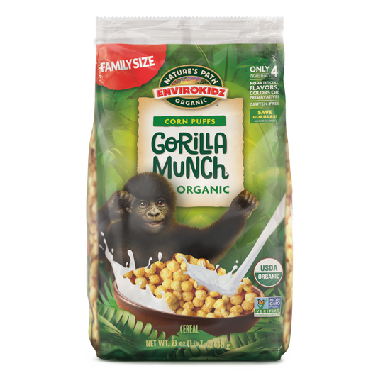 Gorilla Munch Cereal, 23 oz Bolso amigable para la tierra