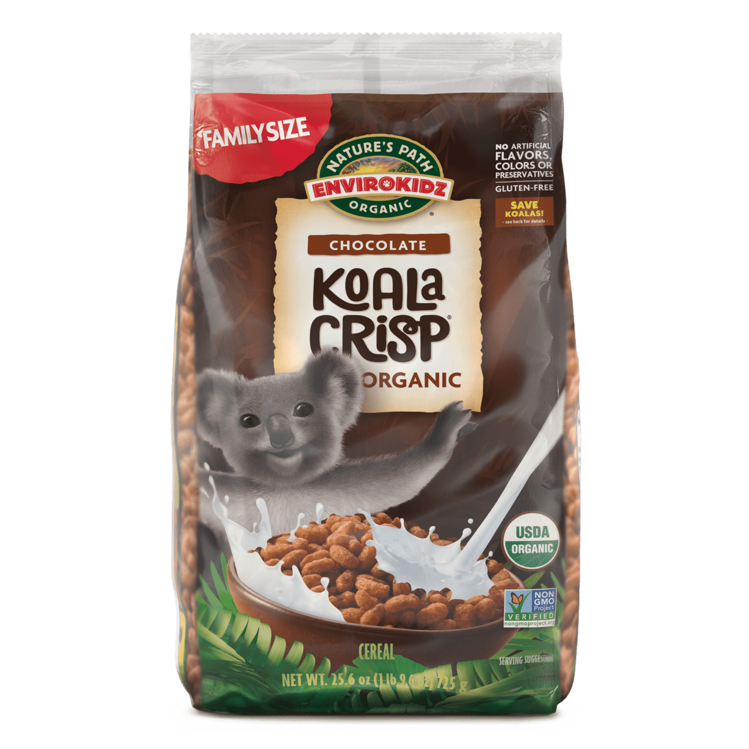 Cereal crujiente de Koala, Bolsa amigable para la tierra de 25.6 oz