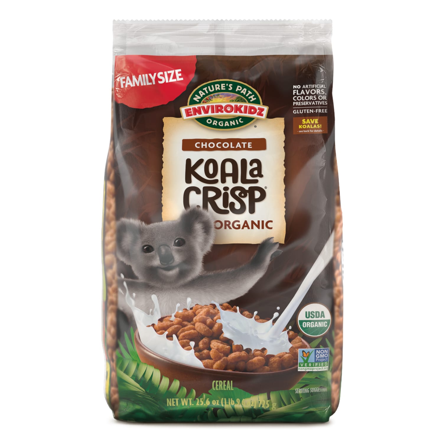 Nature's Path EnviroKidz Organic Koala Crisp Cold Cereal 25.6oz EcoPac Bag