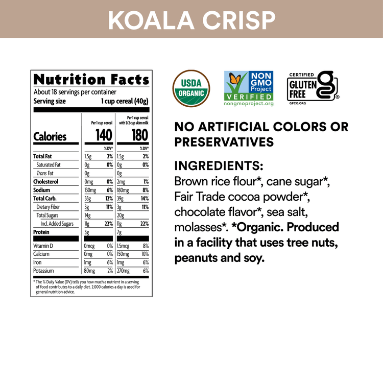 Koala Crisp Cereal, 25.6 oz Earth Friendly Bag