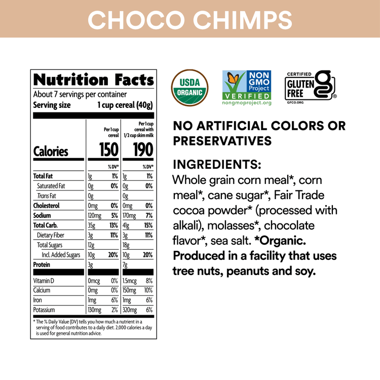 Choco Chimps Cereal, 10 oz Box