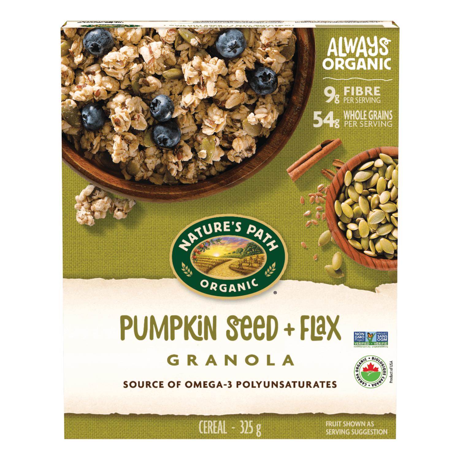 Pumpkin Seed + Flax Granola, 325 g Box