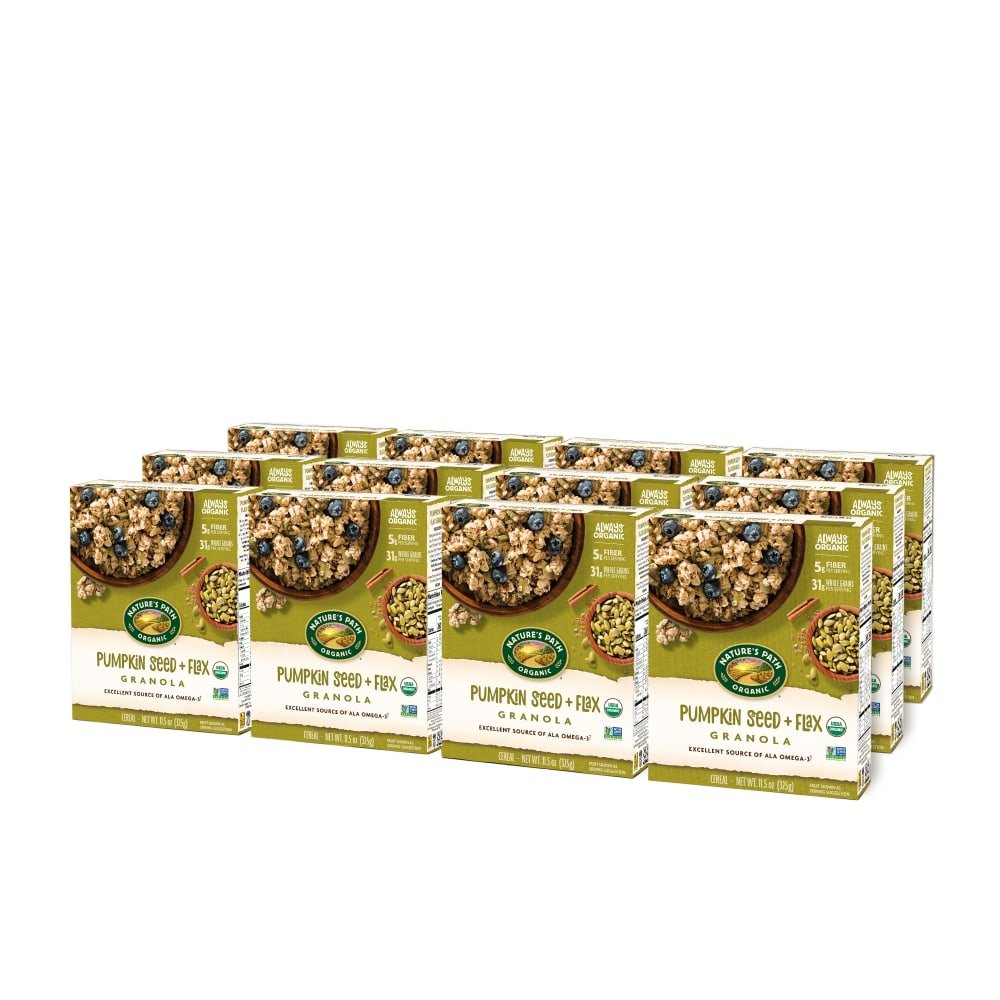 Pack of 12, Nature's Path Organic Pumpkin Seed Plus Flax Granola 11.5oz Box