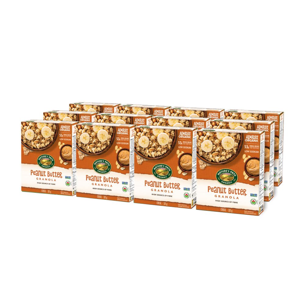 Pack of 12, Nature's Path Organic Peanut Butter Granola 325g Box