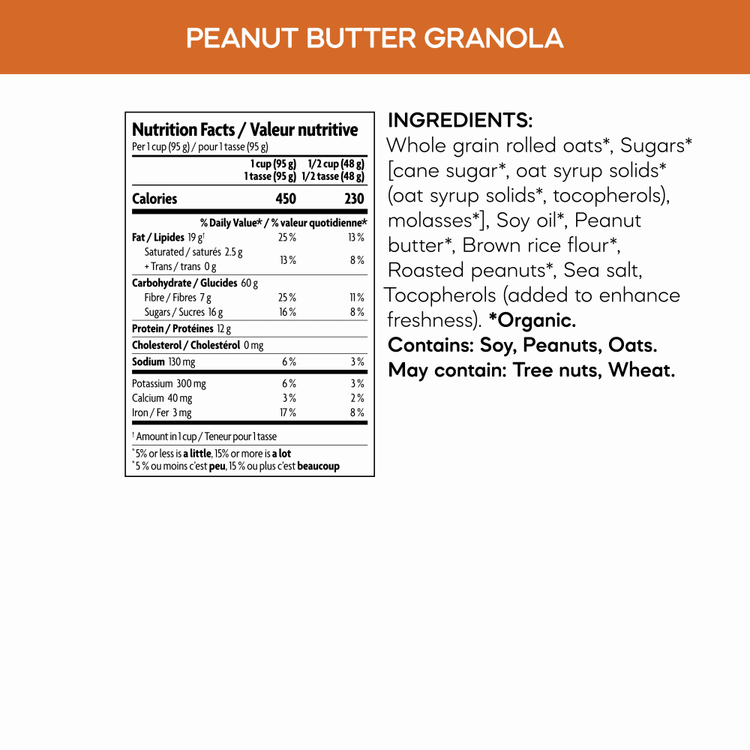Granola au beurre d'arachide, 325 g Boîte