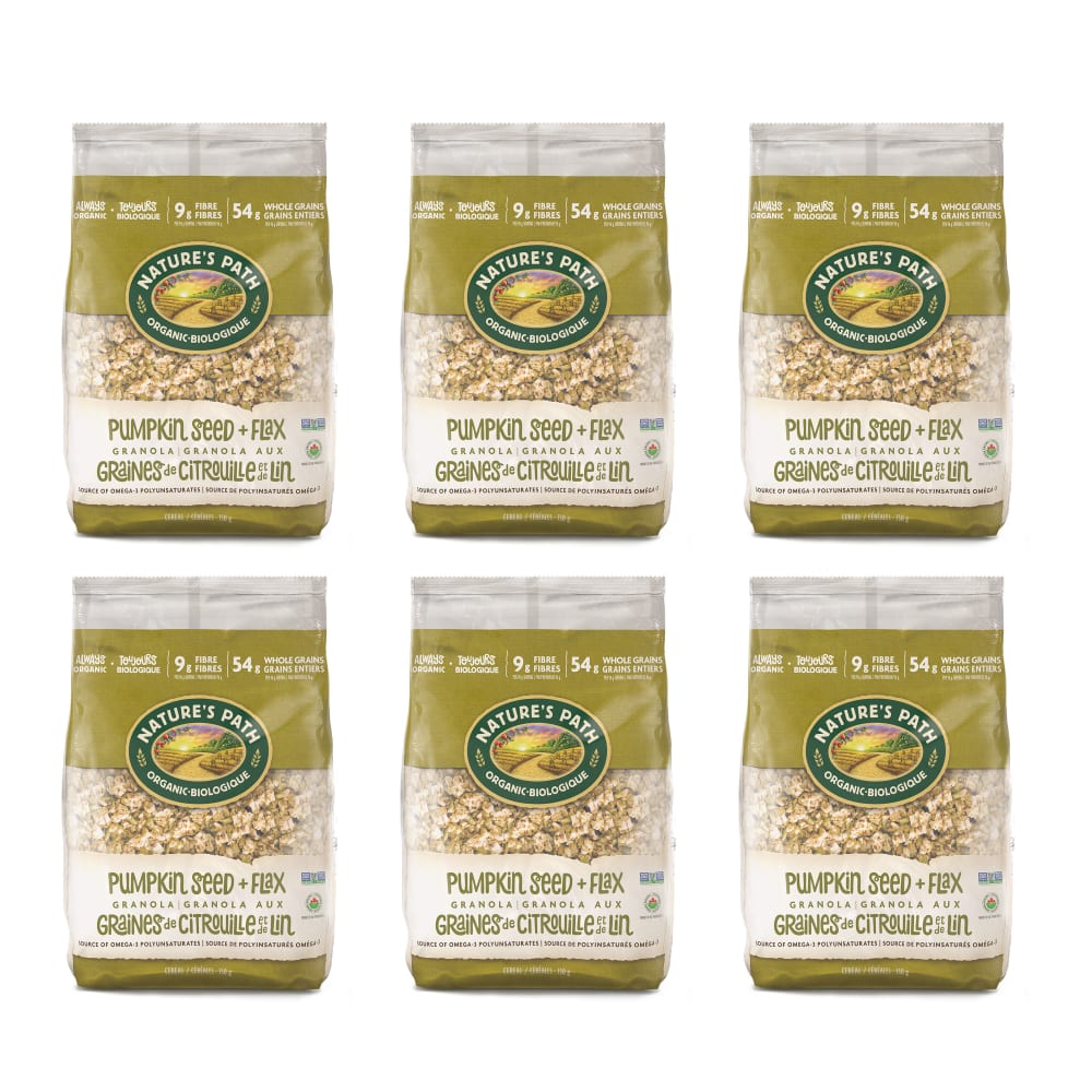 Pack of 6, Nature's Path Organic Pumpkin Seed Plus Flax Granola 750g EcoPac Bag