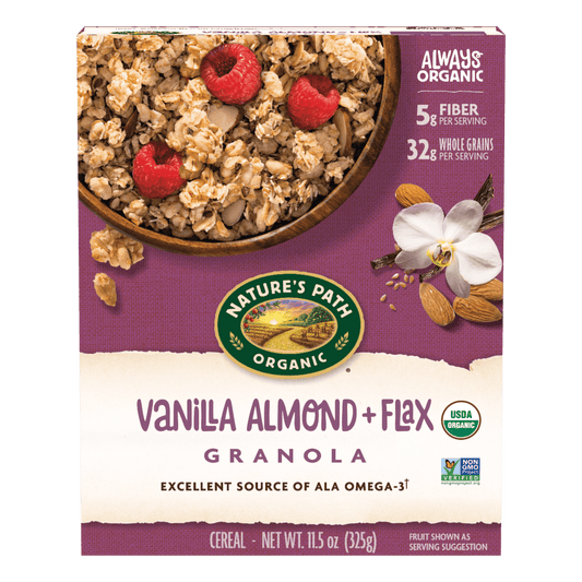 Amande vanille + granola de lin, 11,5 oz