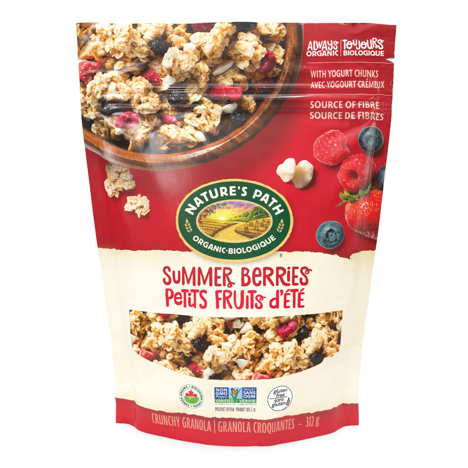 Nature's Path Organic Summer Berries Gluten Free Granola 312g Pouch