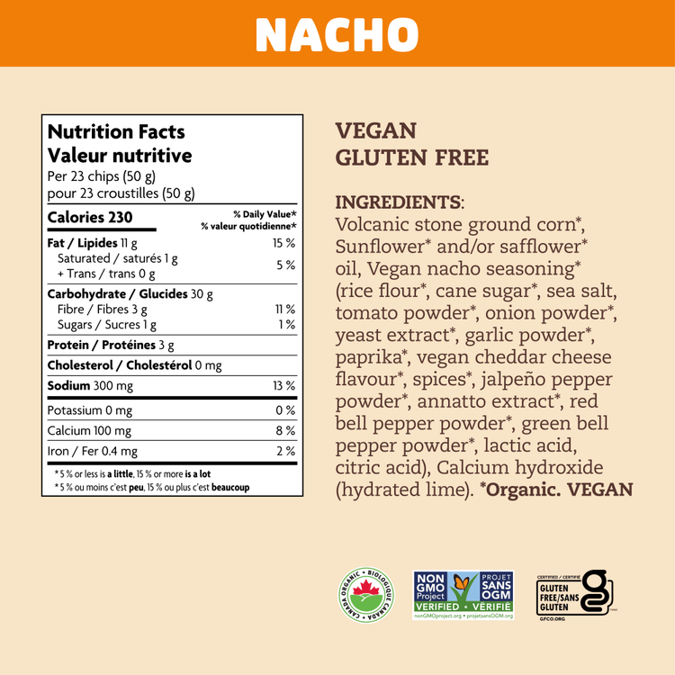 Nacho Tortilla Chips, 156 g Sac