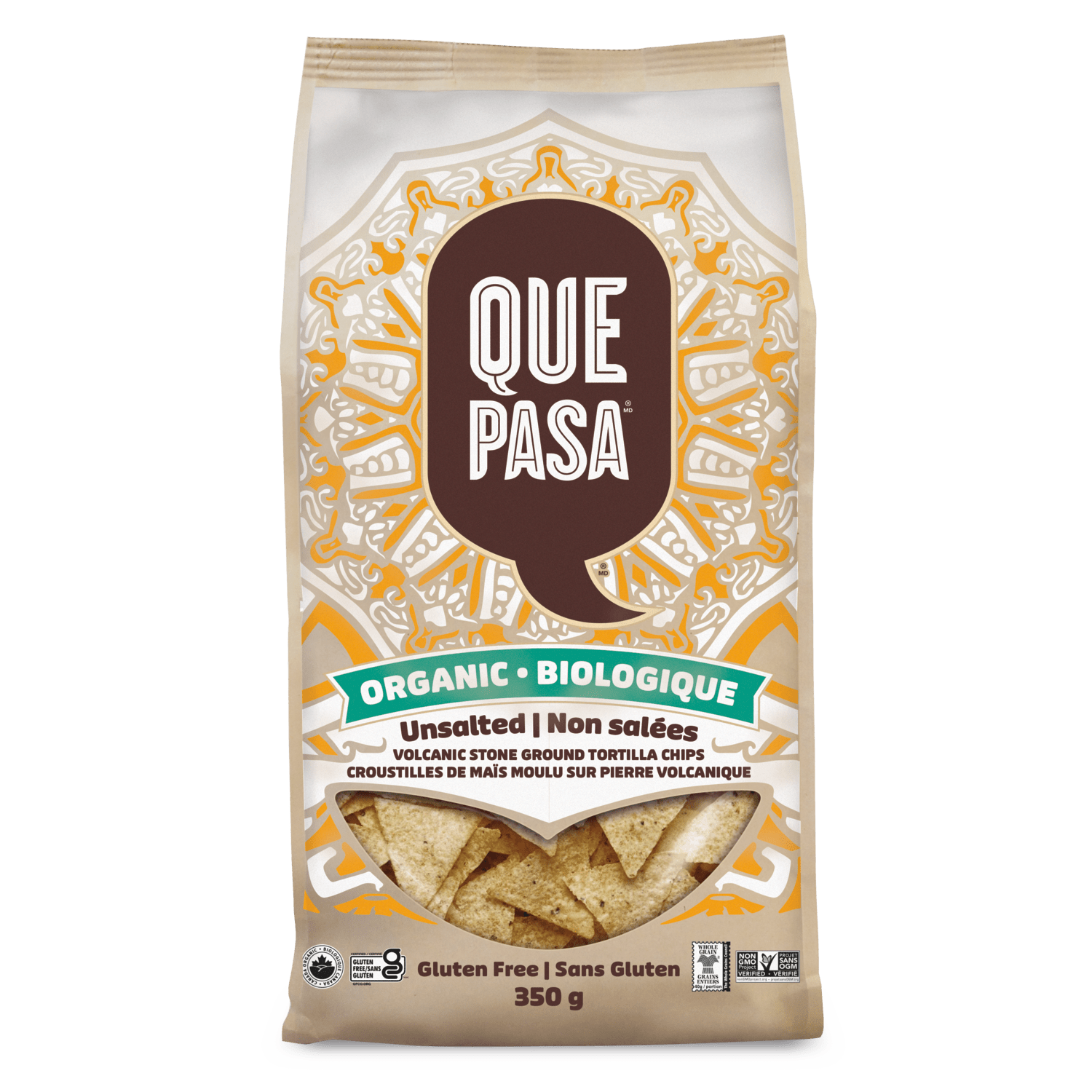 Unsalted Tortilla Chips, 350 g Bag