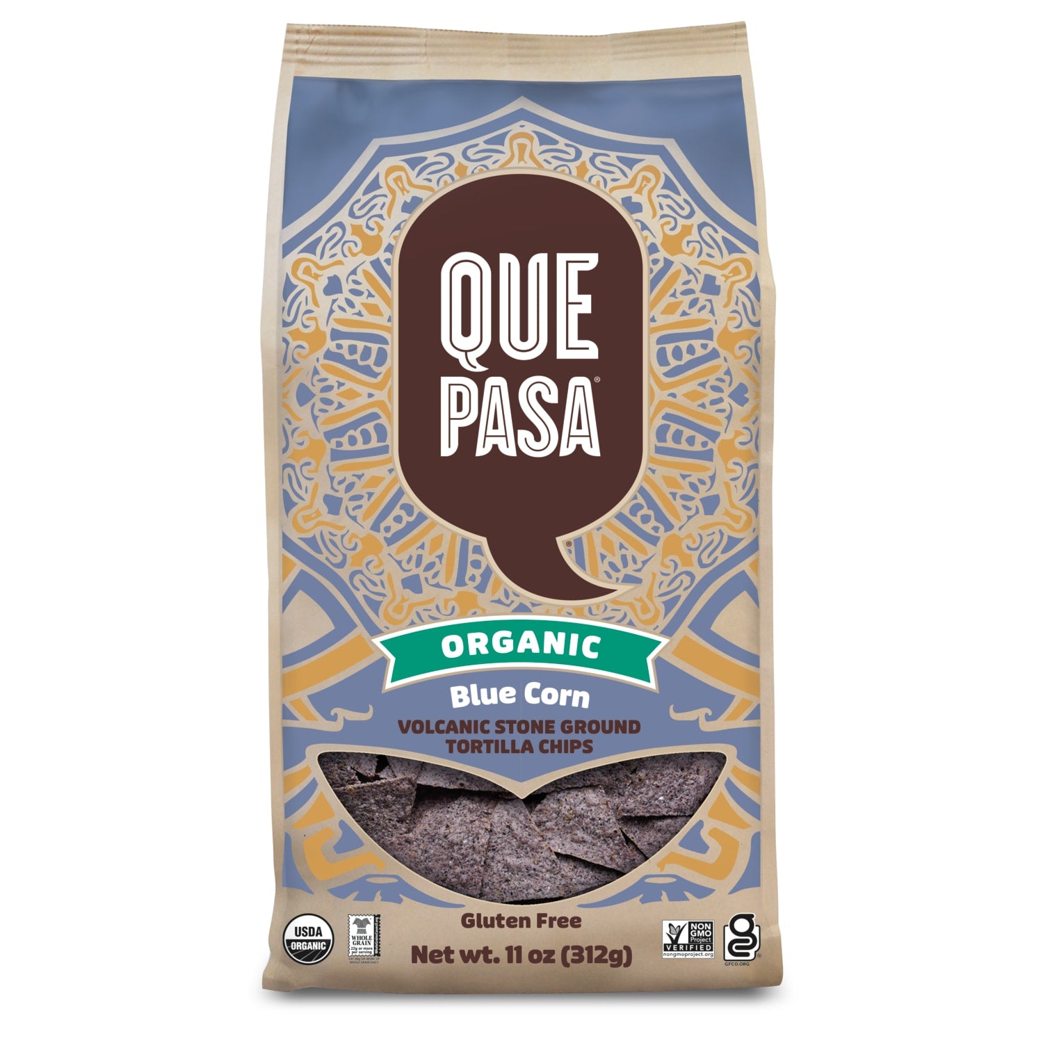 Que Pasa Organic Blue Chips 11oz Bag