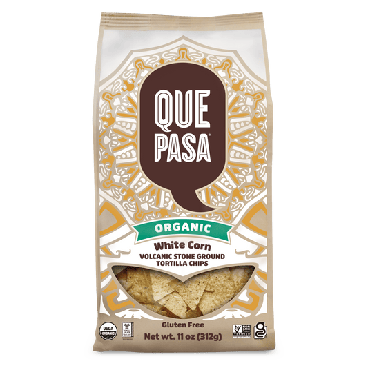 Chips de tortilla de maíz blanco, bolsa de 11 onzas