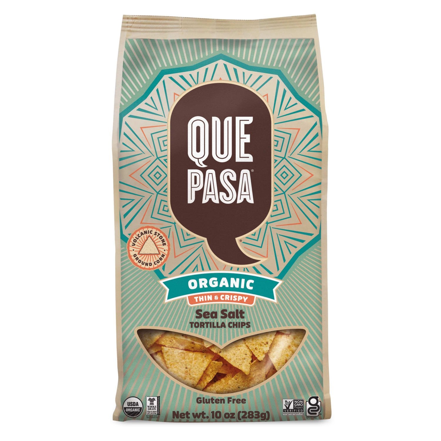 Que Pasa Organic Thin & Crispy Sea Salt Chips 10oz Bag