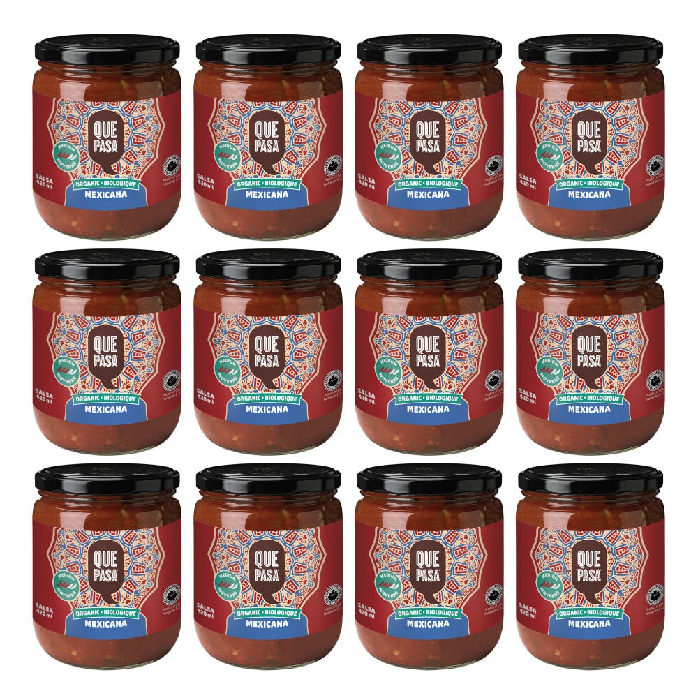 Pack of 12, Que Pasa Organic Medium Salsa 420ml Jar