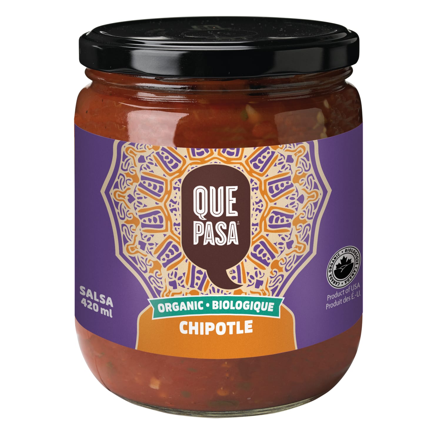 Que Pasa Organic Chipotle Salsa 420ml Jar