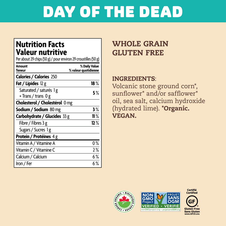 Jour des jetons de tortilla morts, 286 g Sac