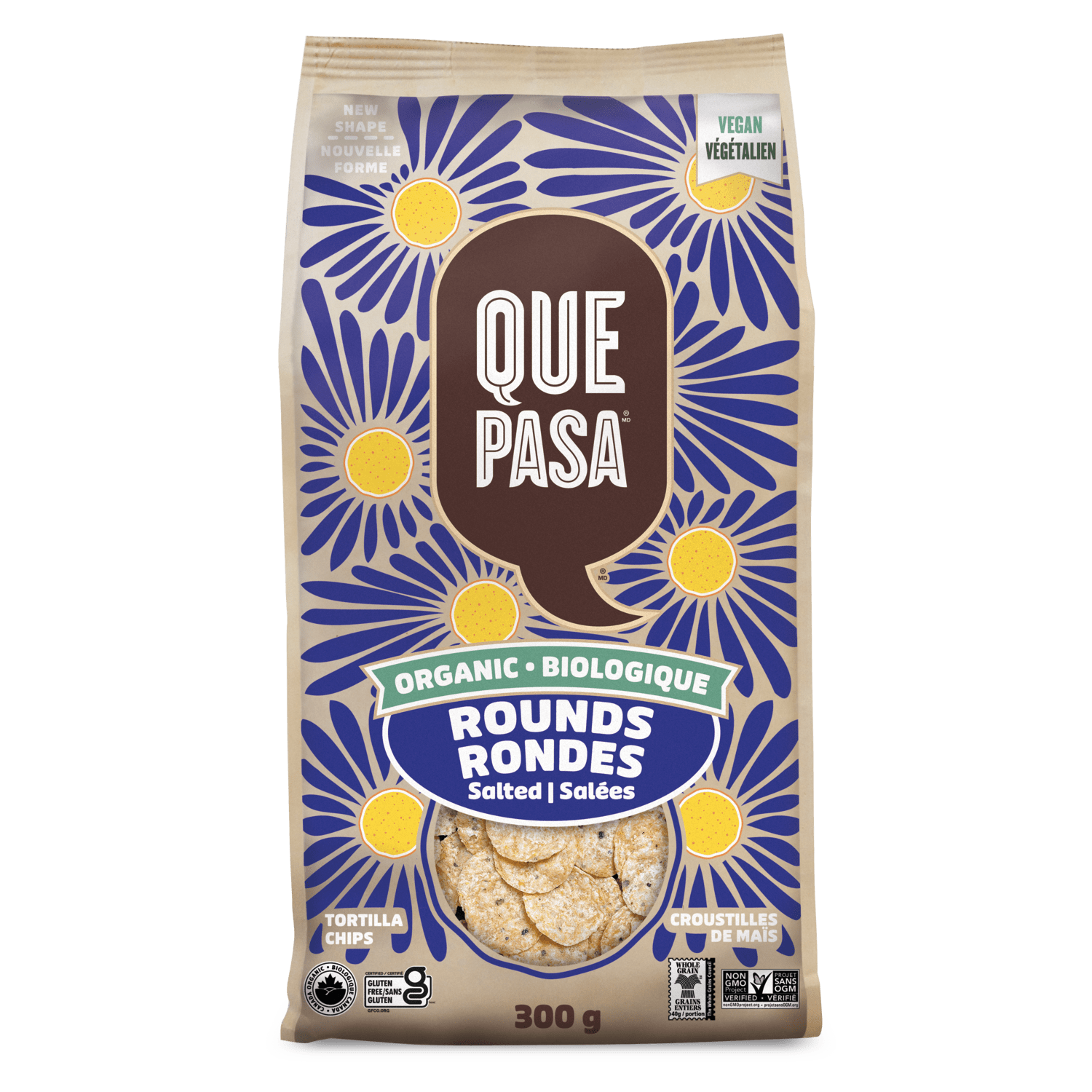 Rounds salés croustilles de tortilla, 300 g Sac