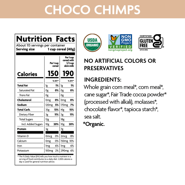 Choco Chimps Cereal, 160 oz Bulk Box