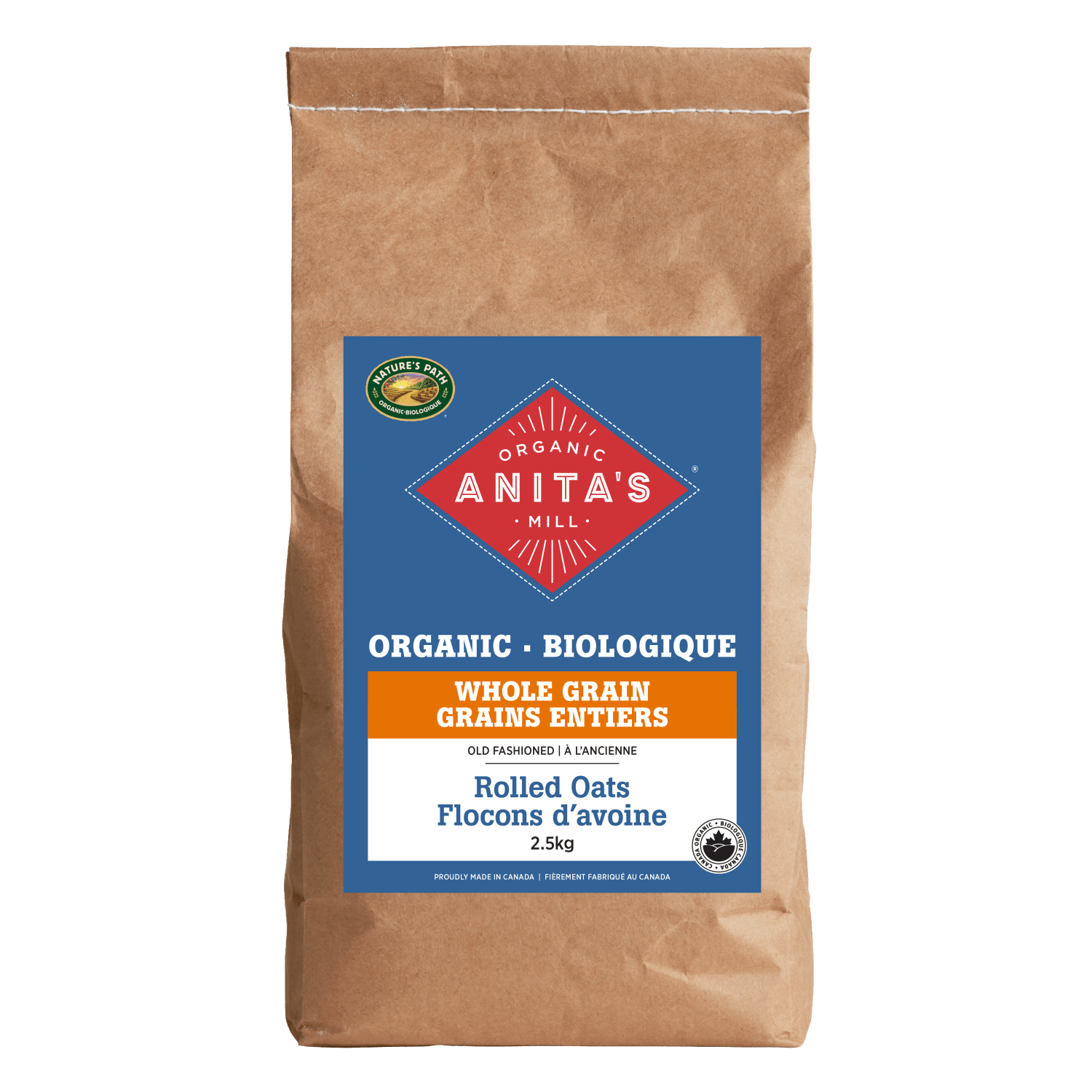 Whole Grain Old Fashioned Rolled Oatmeal, 2.5 kg Bag