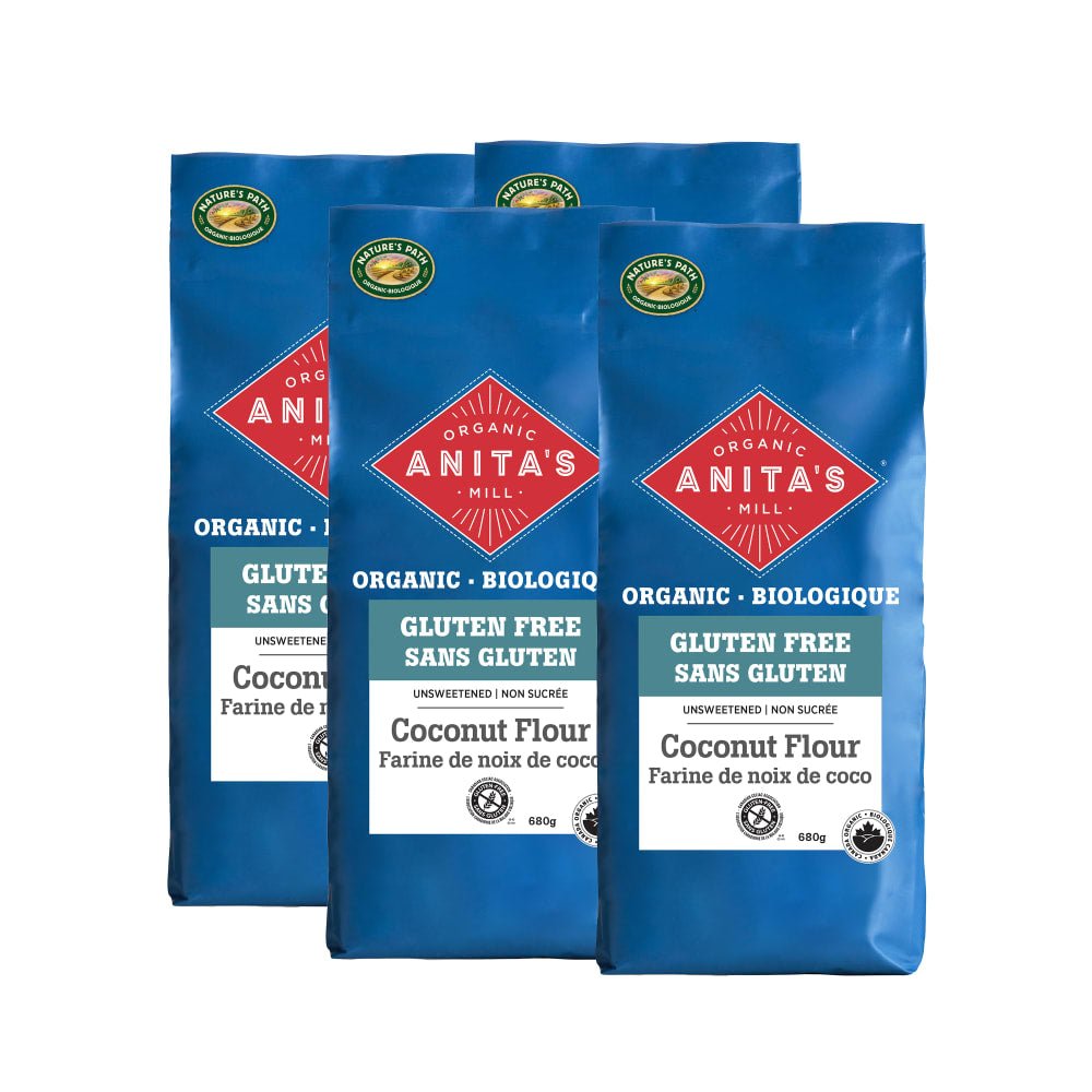 Pack of 4, Anita's Organic Mill Gluten Free Unsweetened Coconut Flour 680g Bag