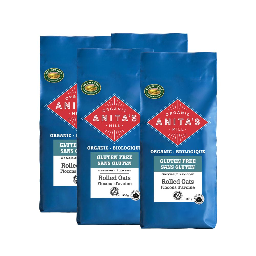 Pack of 4, Anita's Organic Mill Gluten Free Old Fashioned Rolled Oats 900g Bag