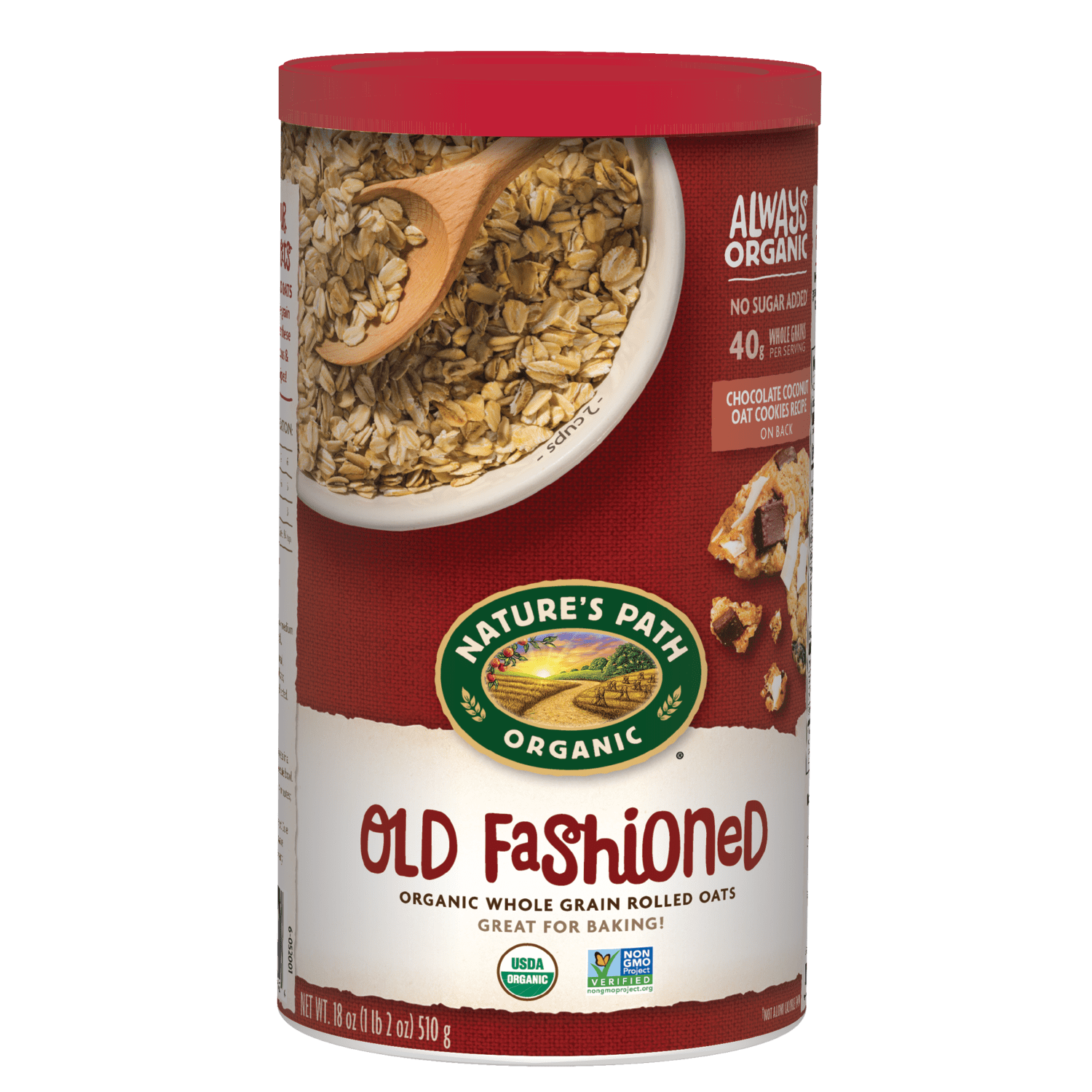 Old Fashioned Oats Oatmeal, 18 oz Canister