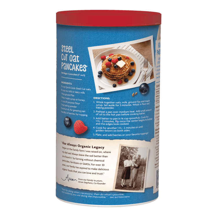 Quick Cook Steel Cut Oatmeal, 24 oz Canister
