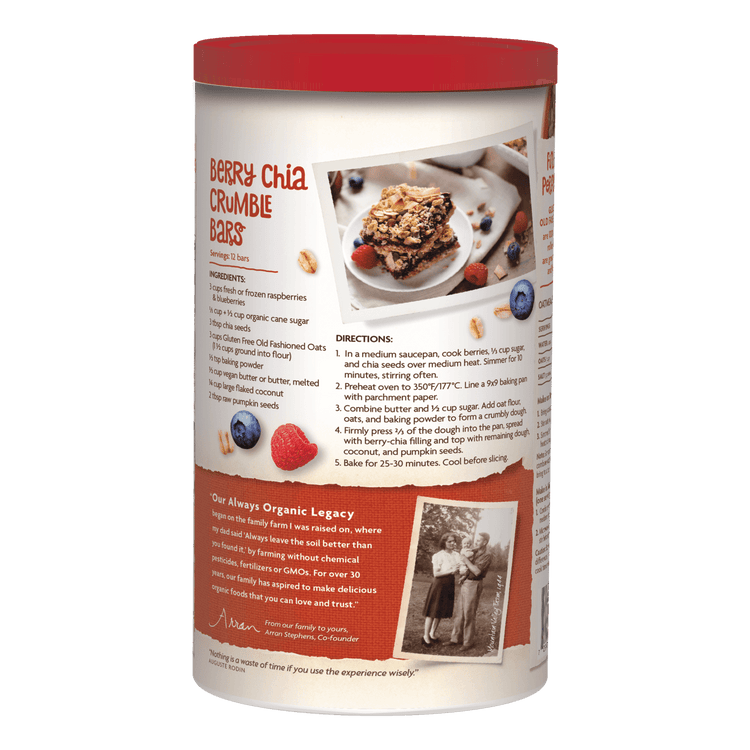 Old Fashioned Oats Gluten Free Oatmeal, 18 oz Canister