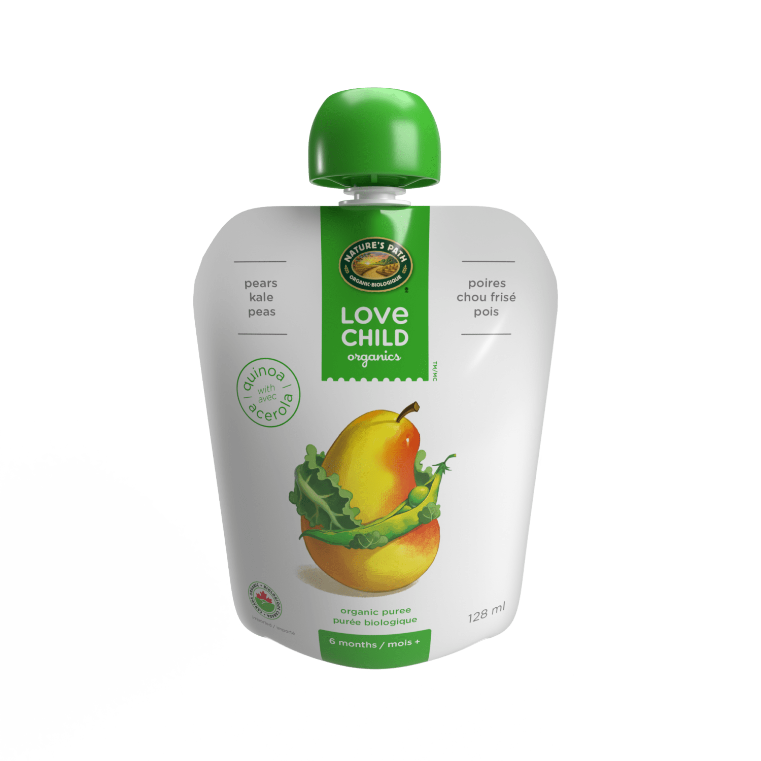 Superblends Pears, Kale + PEA PUSE, PACHE DE 128 ML