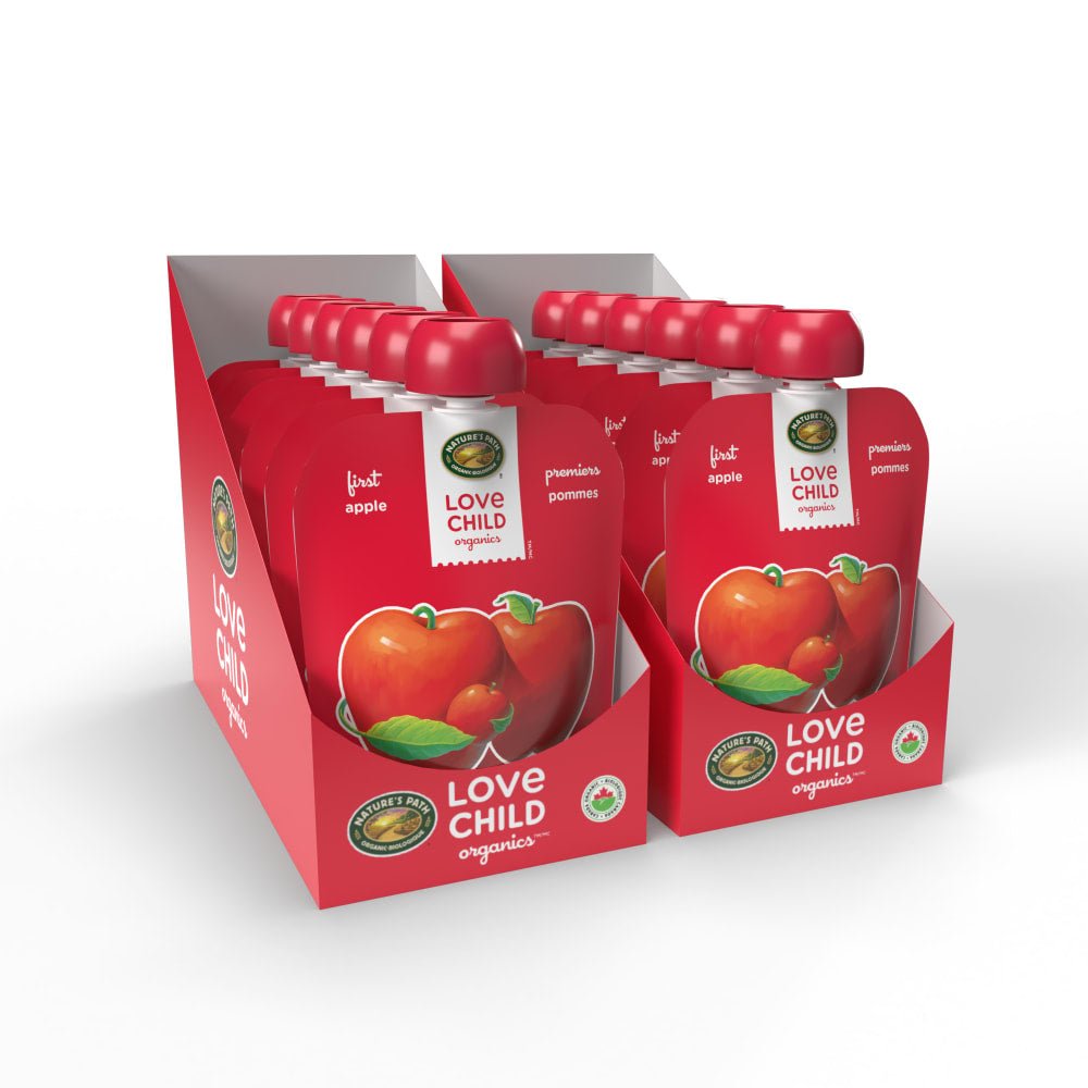 Pack of 12, Love Child Organics Simple Firsts Apples Puree 128ml Pouch