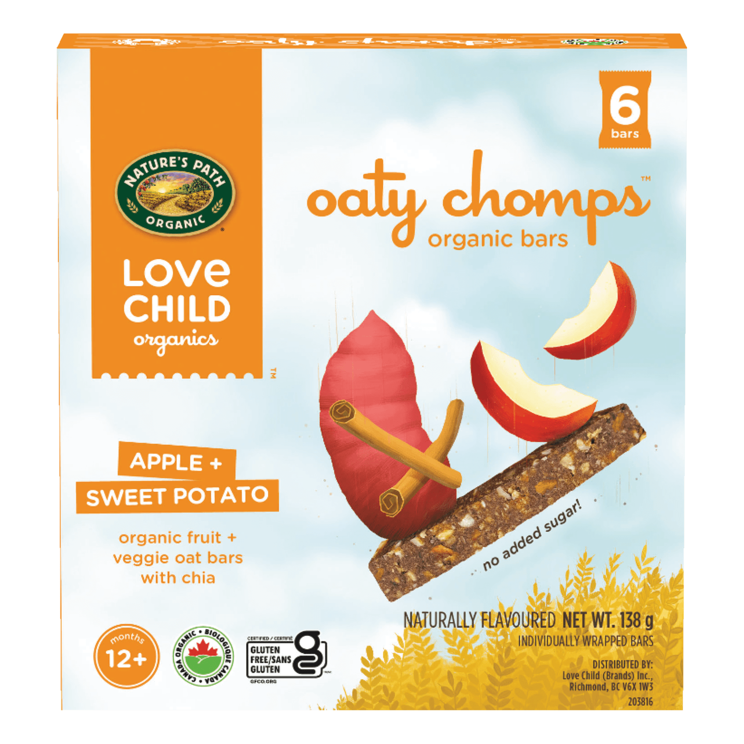 Oaty Chomps Apple + Snack Snack Bar, 138 g Boîte