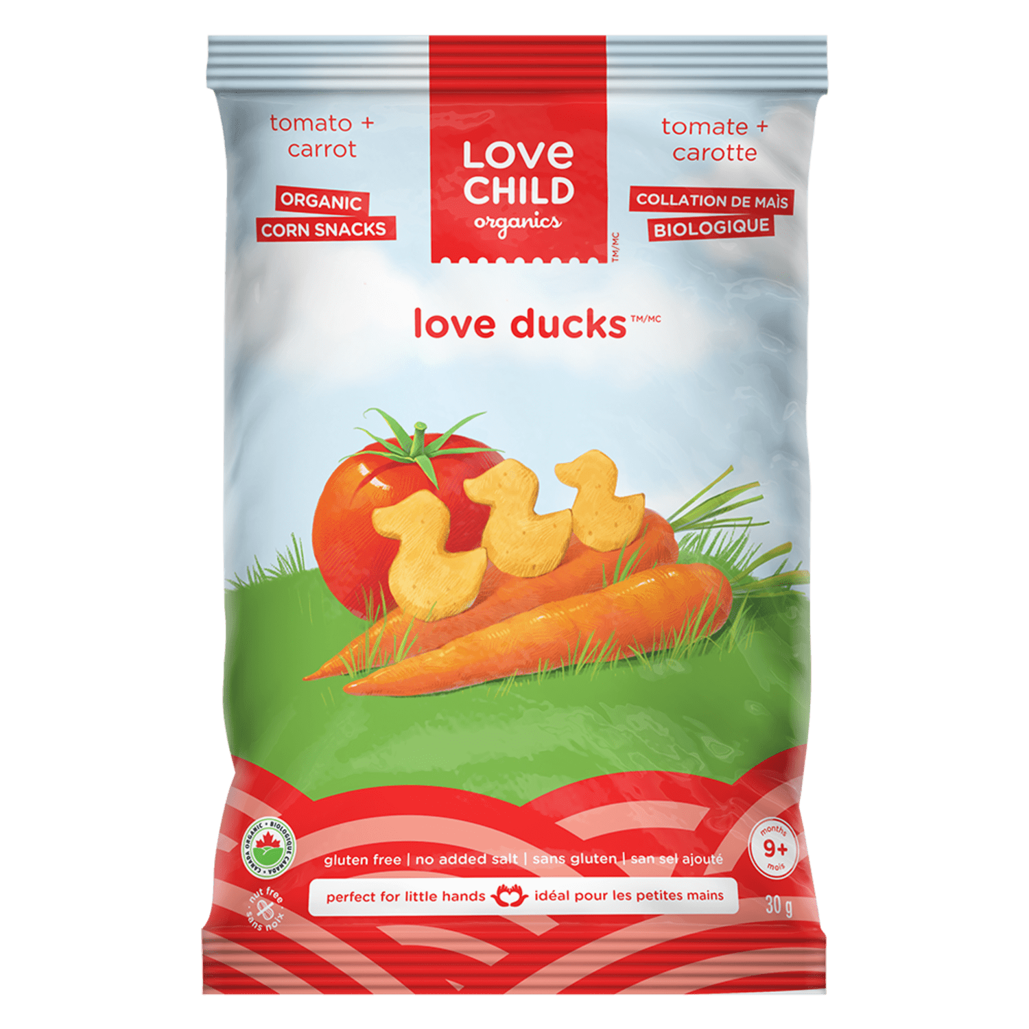 Love Ducks Tomato + Carrot Corn Snacks