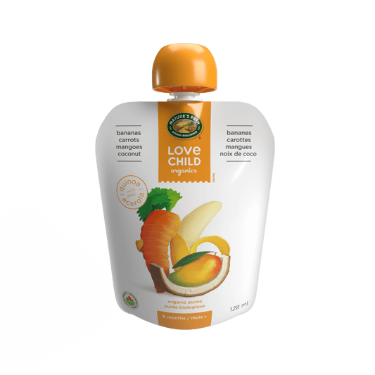 Superblends Bananas, Carrots, Mangoes + Coconut Puree, 128 ml Pouch