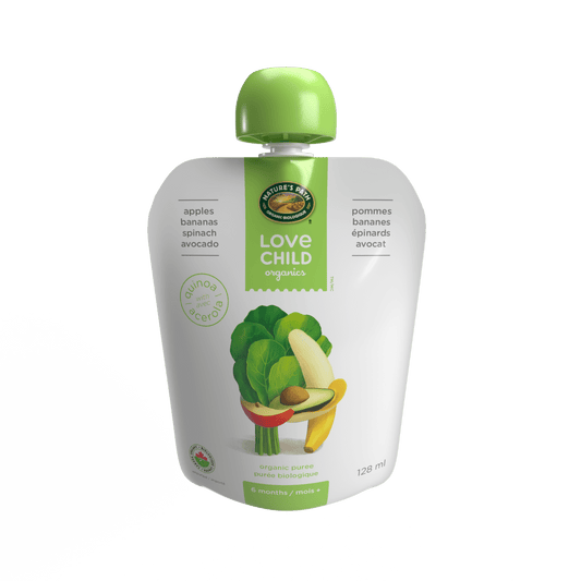 Superblends Apples, Bananas, Spinach + Avocado Puree, 128 ml Pouch