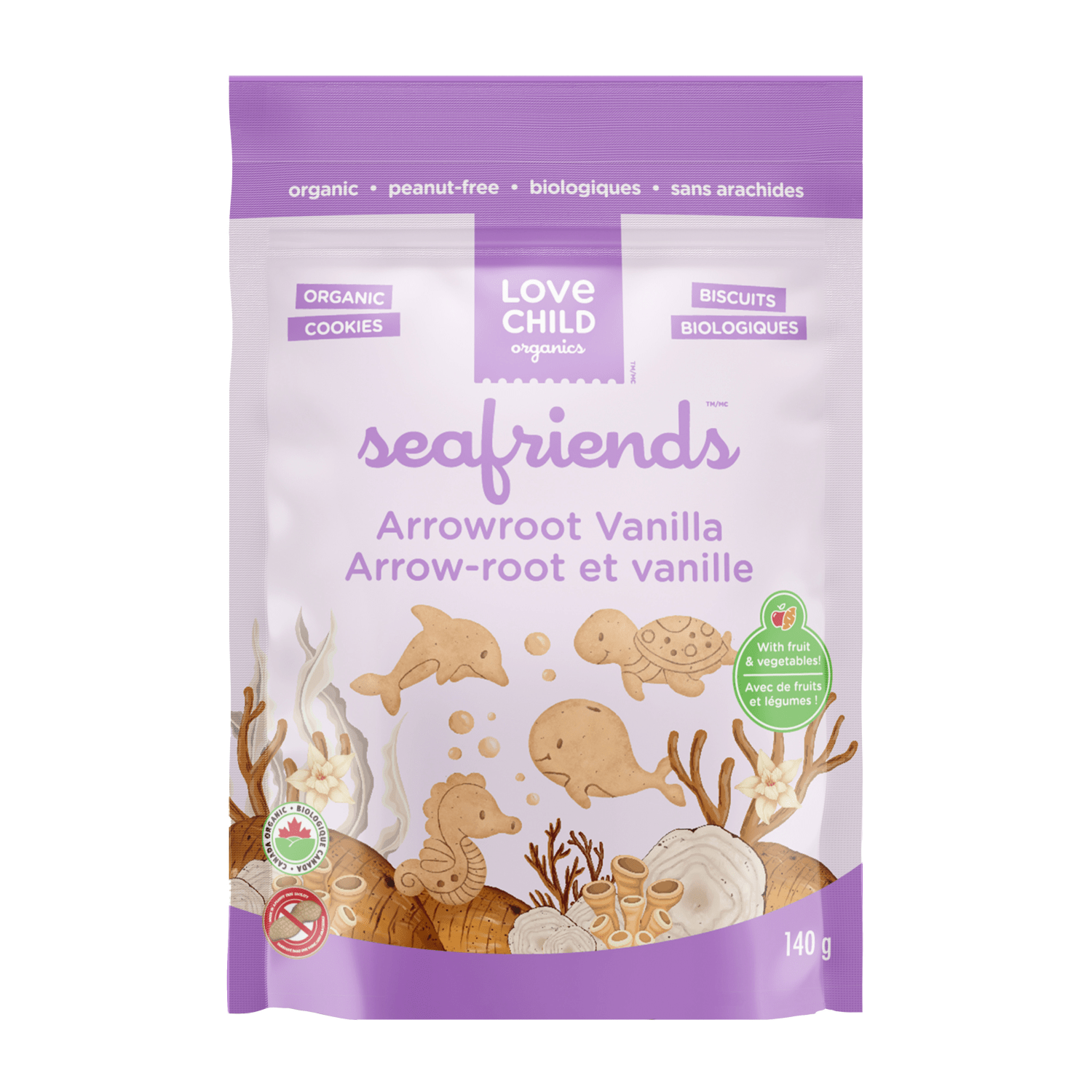 Sea Friends Arrowroot Vanilla Cookies