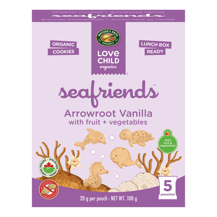 SEA Friends Arrowroot Vanilla Cookies, 100 g Pouchette