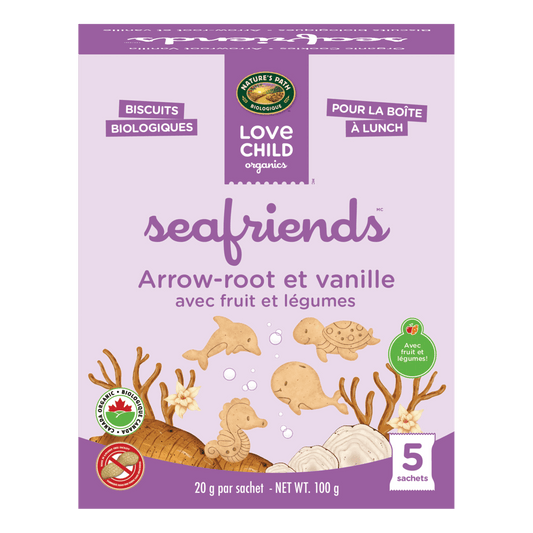 SEA Friends Arrowroot Vanilla Cookies, 100 g Pouchette