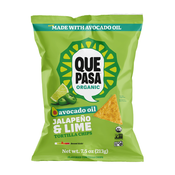 Que Pasa Organic Avocado Oil Jalapeno & Lime Tortilla Chips