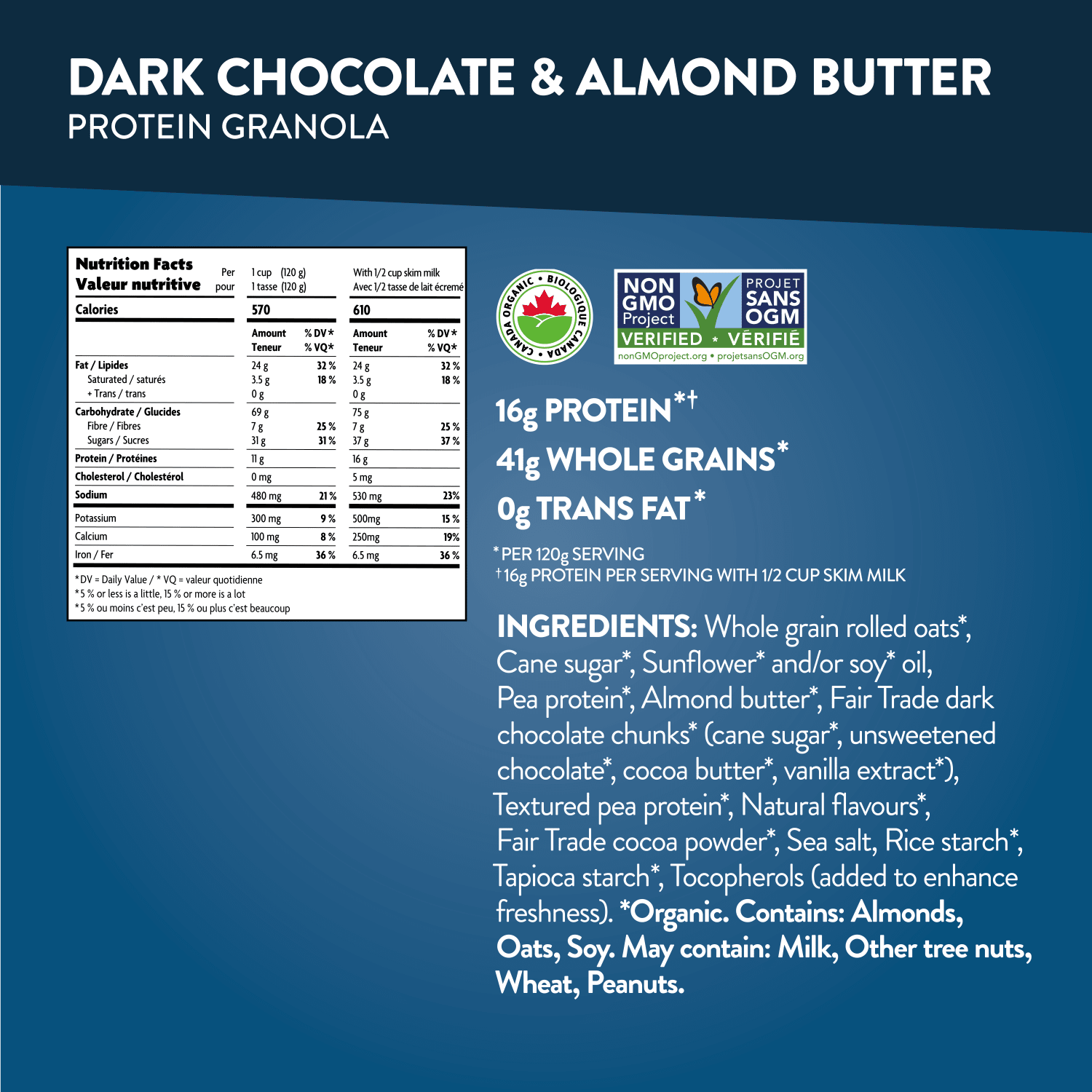 Love Crunch Organic Chocolate & Almond Butter Protein Granola