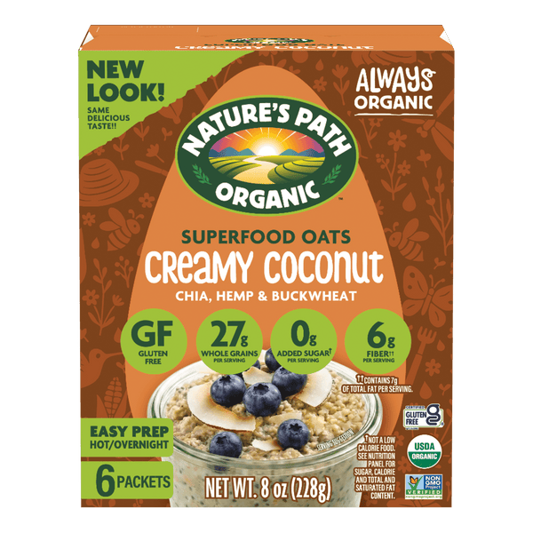 Nature's Path Organic Creamy Coconut Superfood Gluten Free Instant Oatmeal